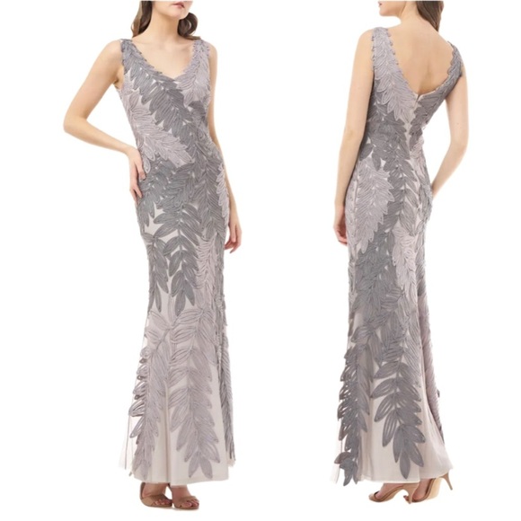 JS Collections Dresses & Skirts - NWT JS COLLECTIONS Nordstrom Leaf Soutache Trumpet Gown Size 12